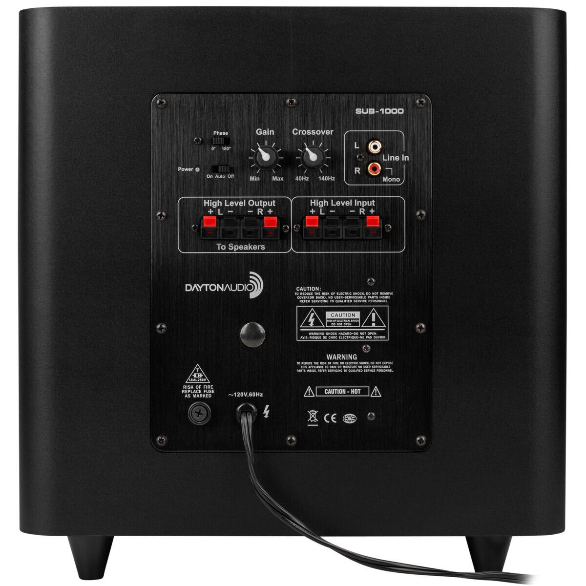 Dayton Audio SUB1000 10" 100 Watt Powered Subwoofer